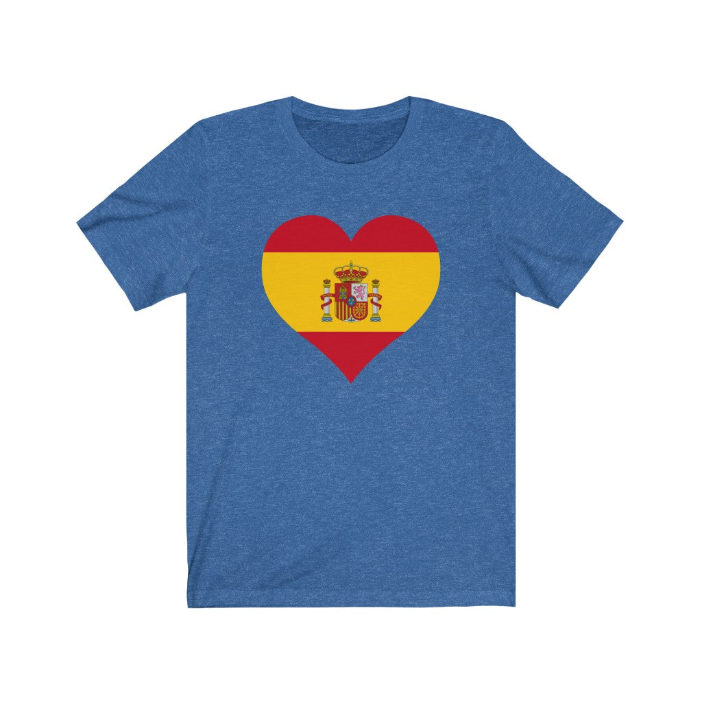 Spain Heart Flag Premium Tee - Unisex