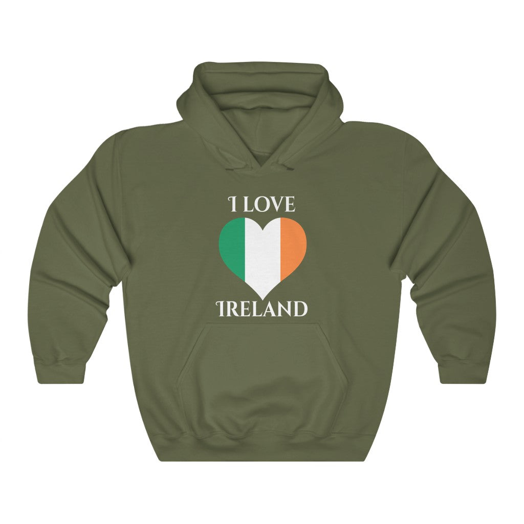 Ireland Heart Flag Hoodie Sweatshirt 2 - Unisex