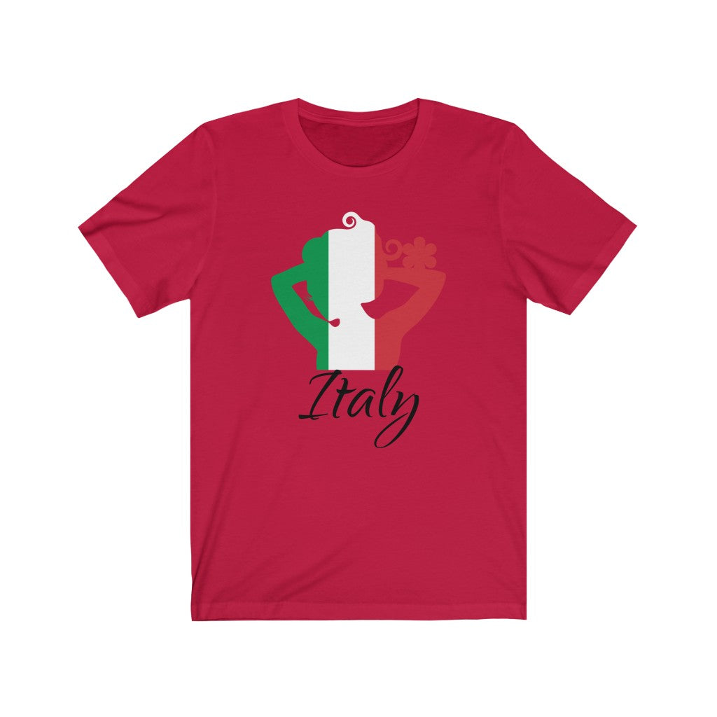 Italy Lady Flag Premium Tee 1 - Unisex