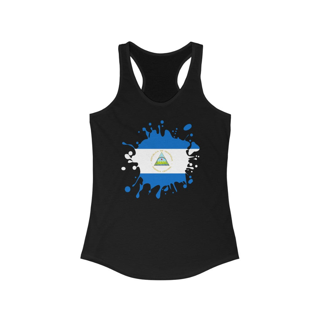 Nicaragua Splat Flag Tank - Women