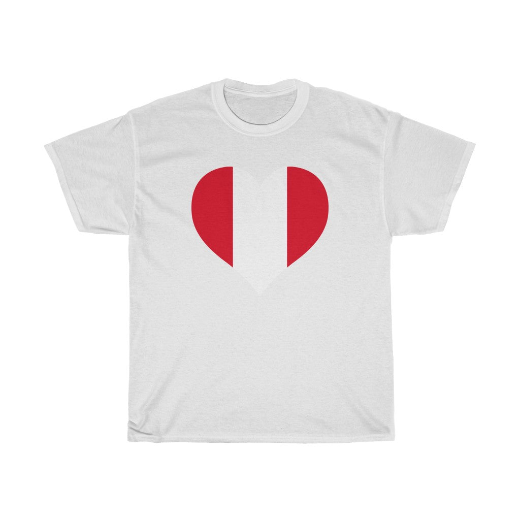 Peru Heart Flag Standard Tee - Unisex