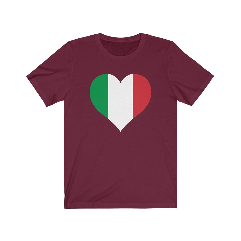 Italy Heart Flag Premium Tee - Unisex