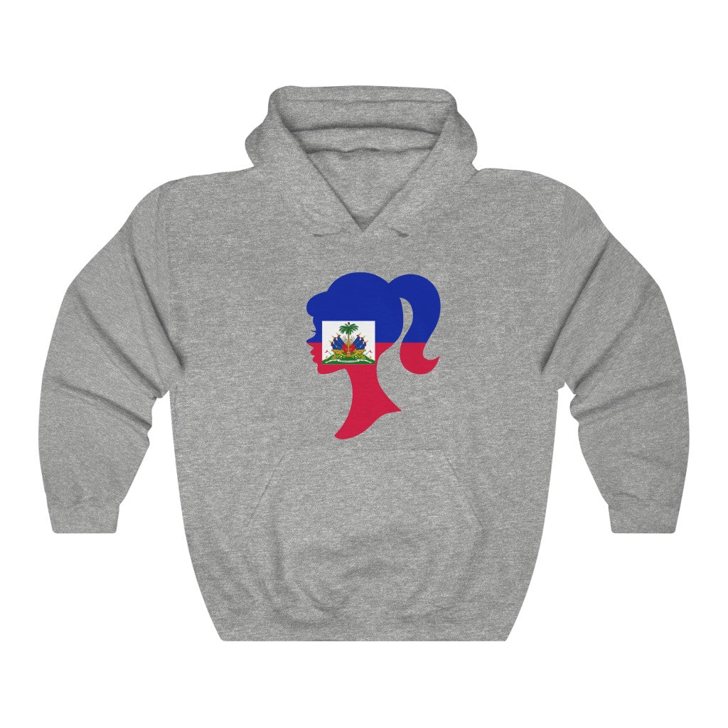 Haiti Girl Flag Hoodie Sweatshirt - Unisex