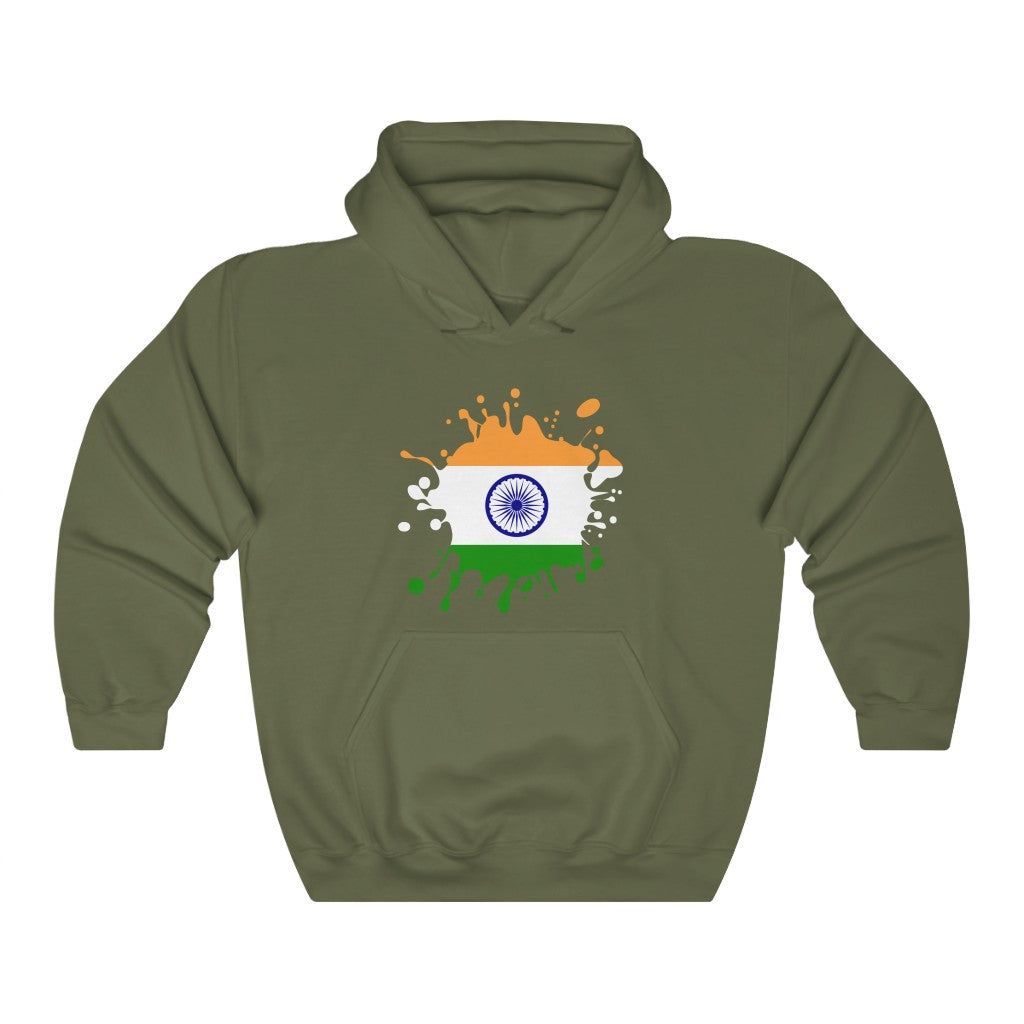 India Splat Flag Hoodie Sweatshirt - Unisex