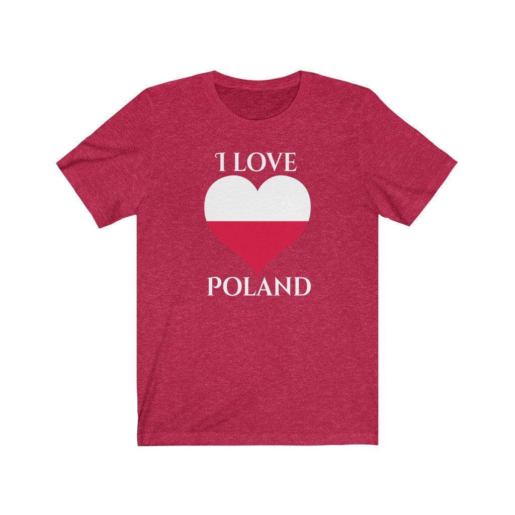 Poland Heart Flag Premium Tee 2 - Unisex