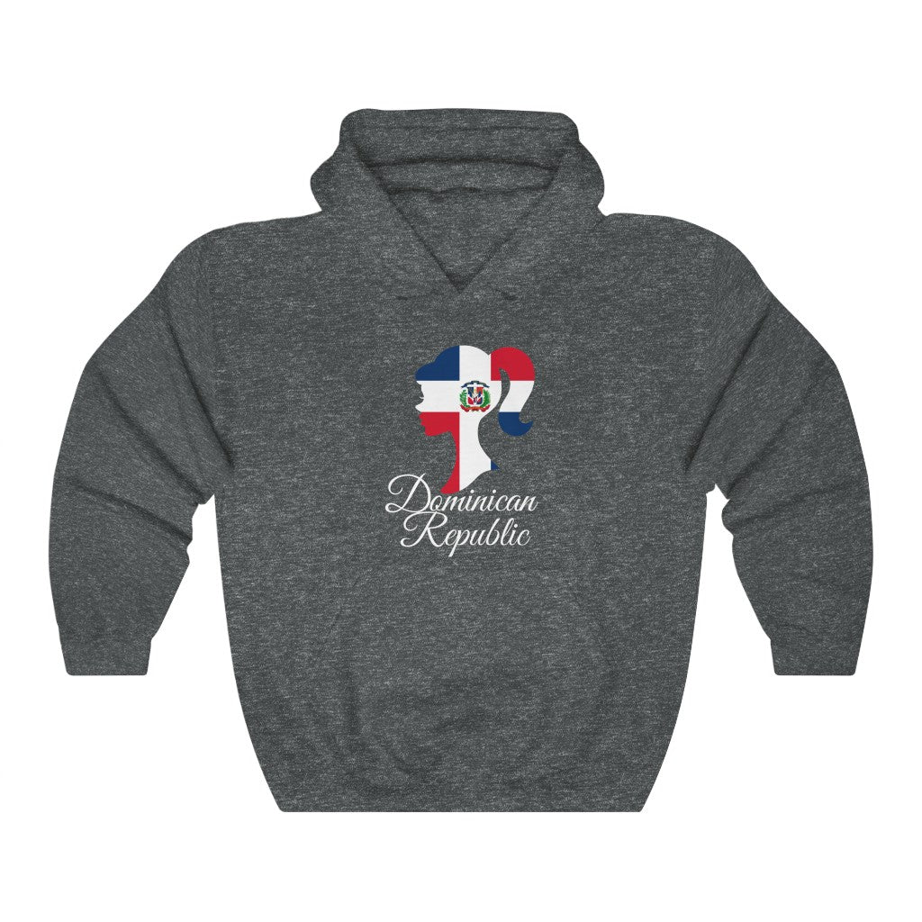 Dominican Republic Girl Flag Hoodie Sweatshirt 2 - Unisex
