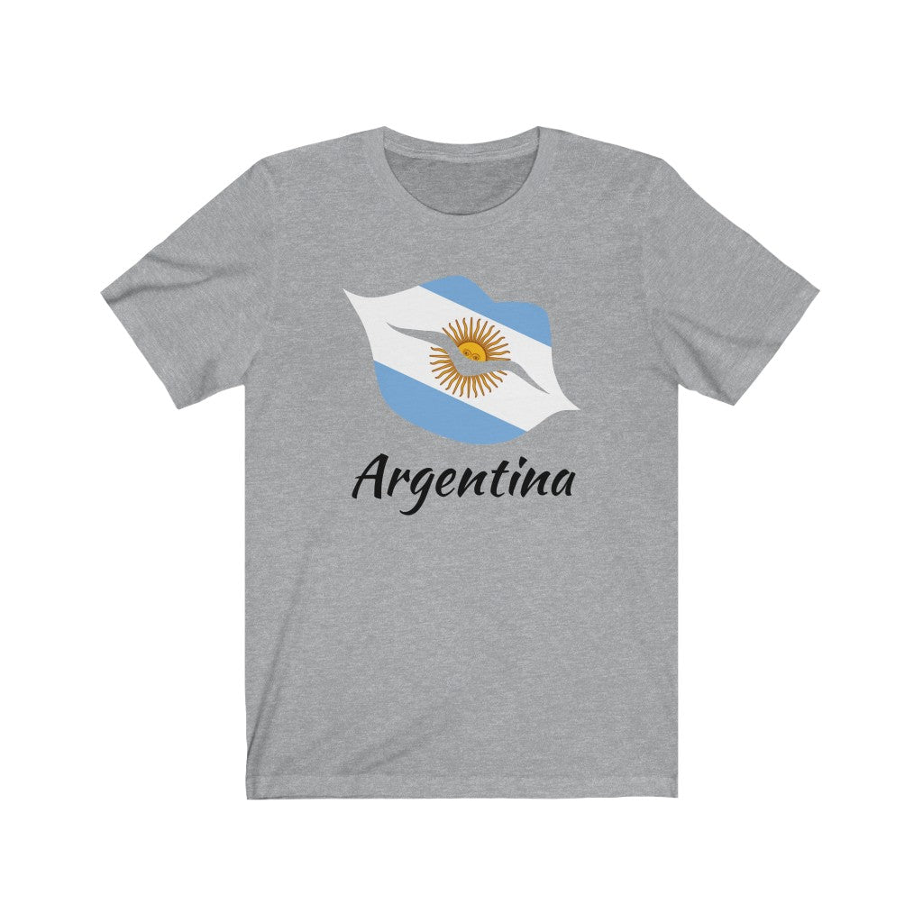 Argentina Lips Flag Premium Tee 1 - Unisex