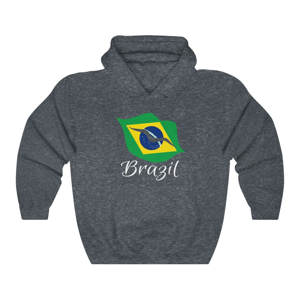 Brazil Lips Flag Hoodie Sweatshirt 2 - Unisex