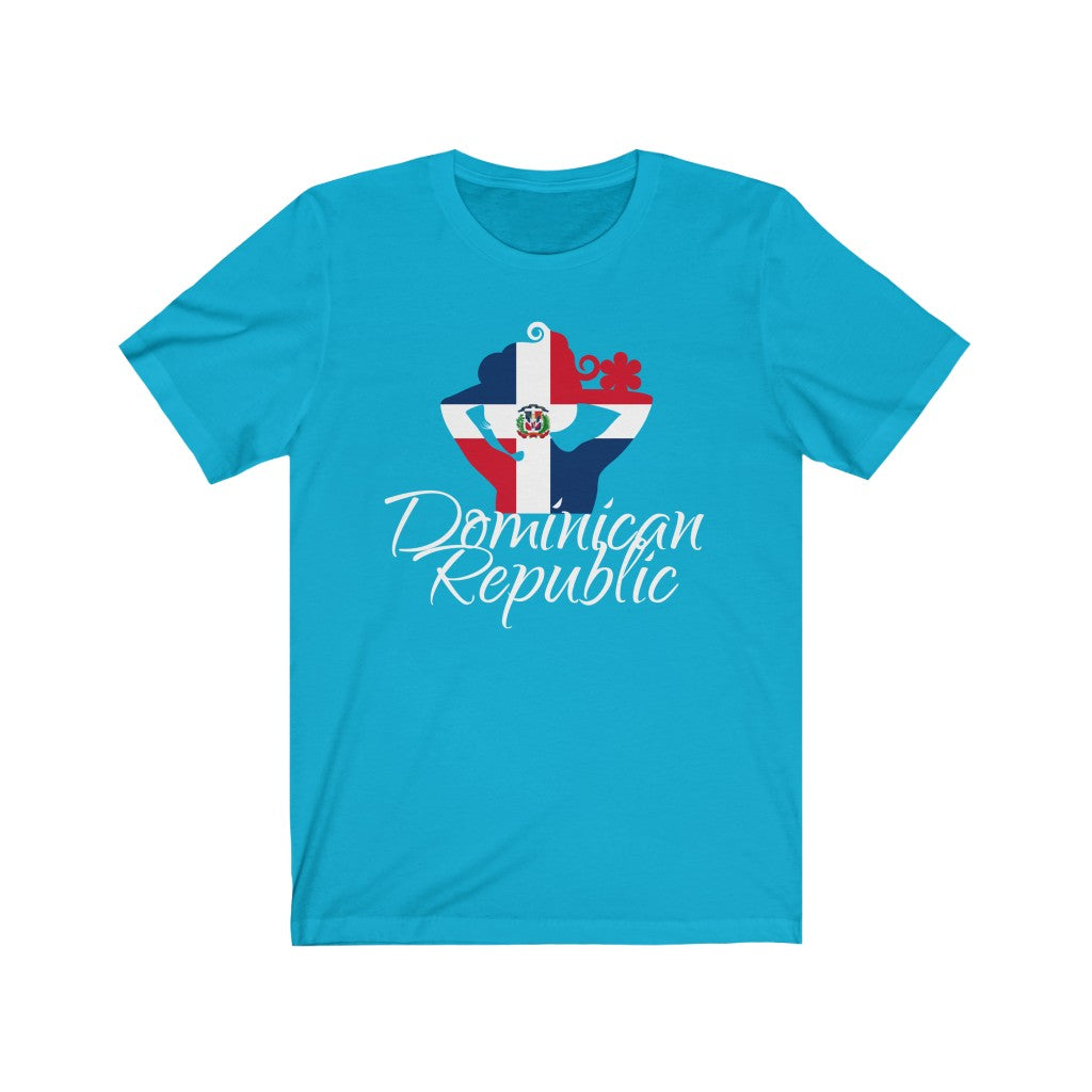 Dominican Republic Lady Flag Premium Tee 4 - Unisex