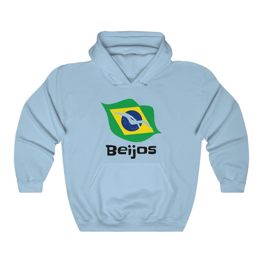 Brazil (Beijos) Lips Flag Hooded Sweatshirt 1 - Unisex