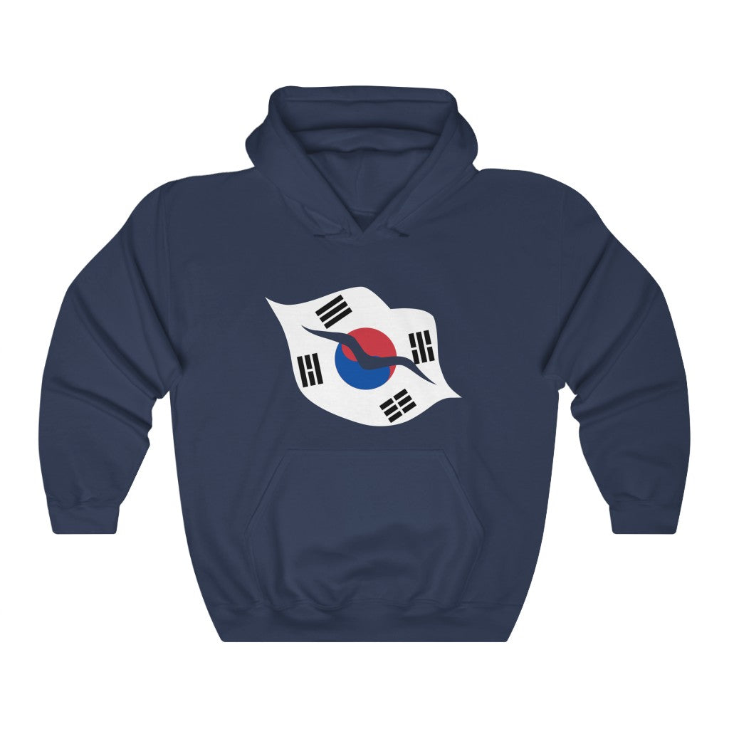 South Korea Lips Flag Hoodie Sweatshirt - Unisex