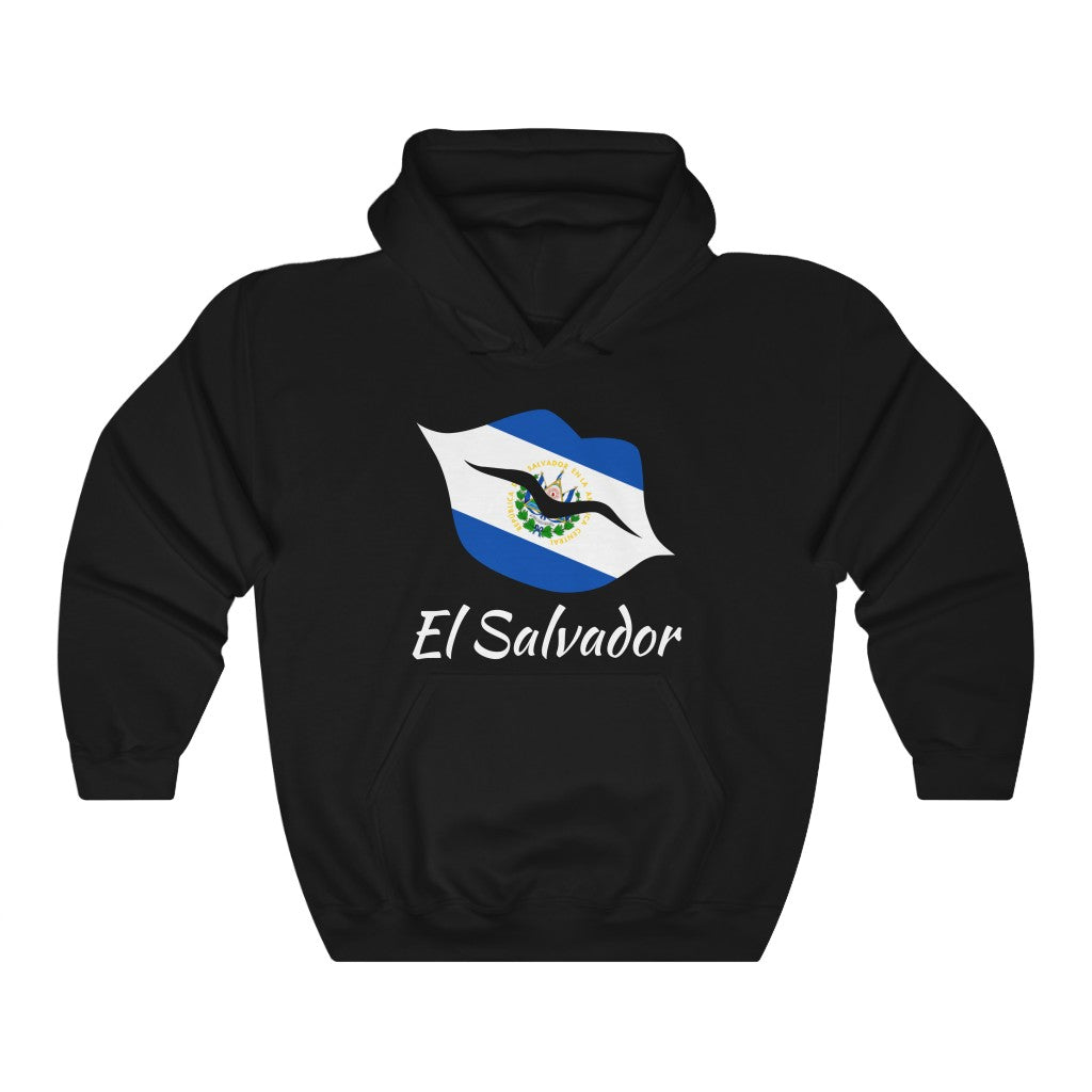 El Salvador Lips Flag Hoodie Sweatshirt 2 - Unisex