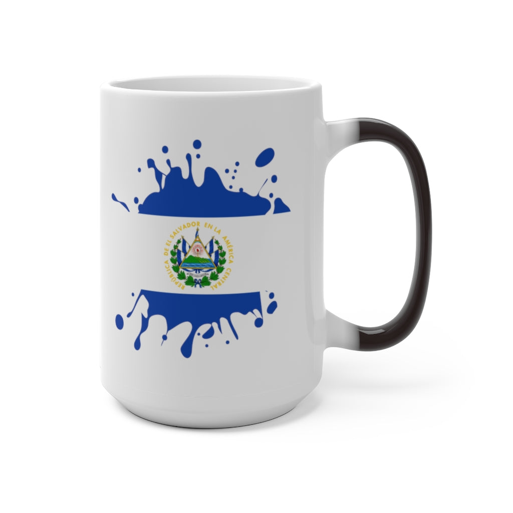 El Salvador Republic Splat Color Changing Mug