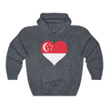 Singapore Heart Flag Hoodie Sweatshirt - Unisex