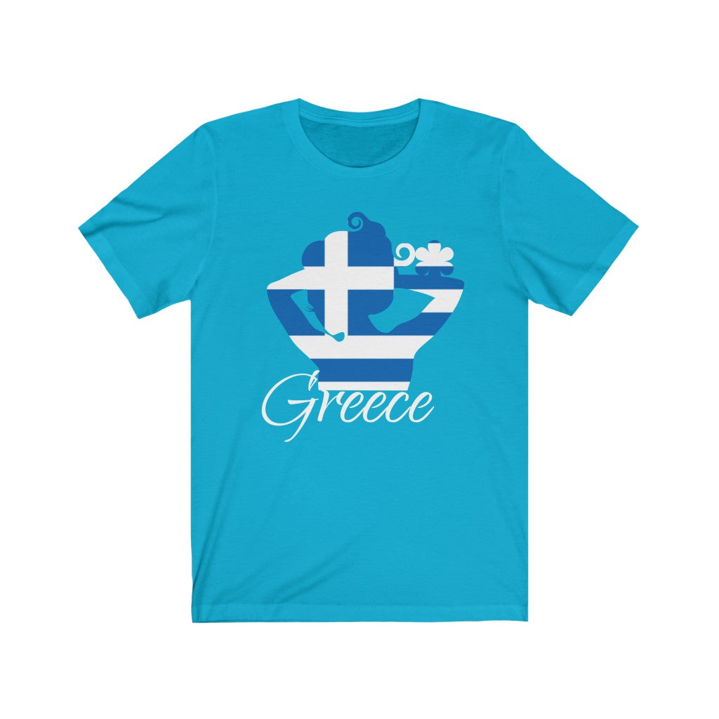 Greece Lady Flag Premium Tee 2 - Unisex