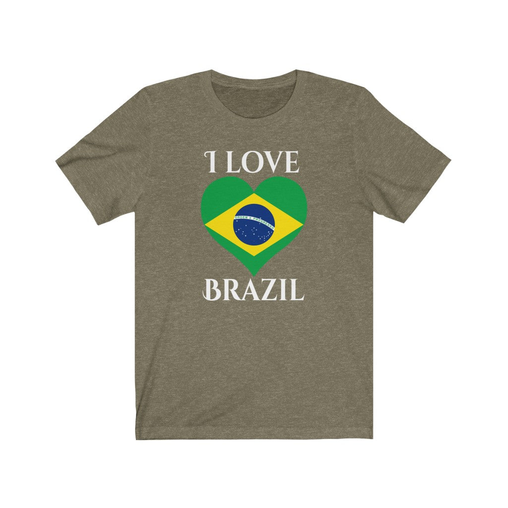 Brazil Heart Flag Premium Tee 2 - Unisex