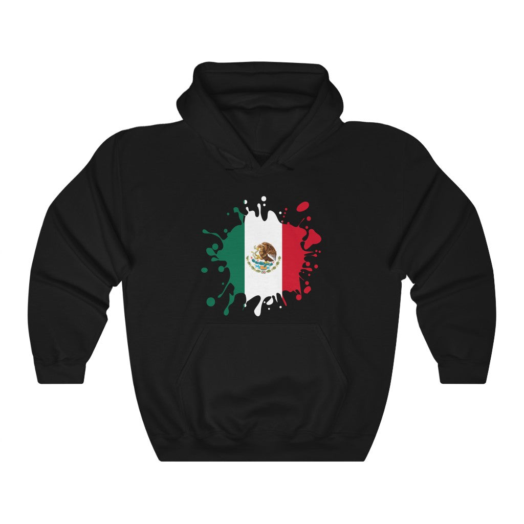 Mexico Splat Flag Hoodie Sweatshirt - Unisex