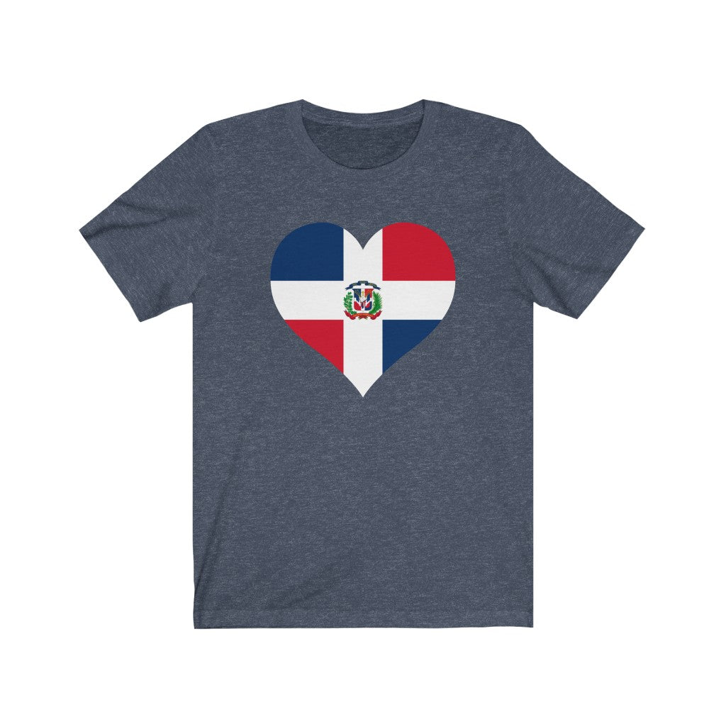 Dominican Republic Heart Flag Premium Tee - Unisex
