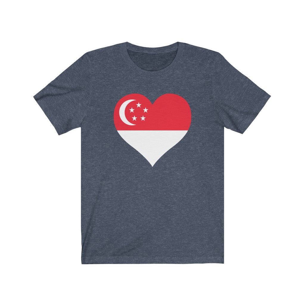 Singapore Heart Flag Premium Tee - Unisex