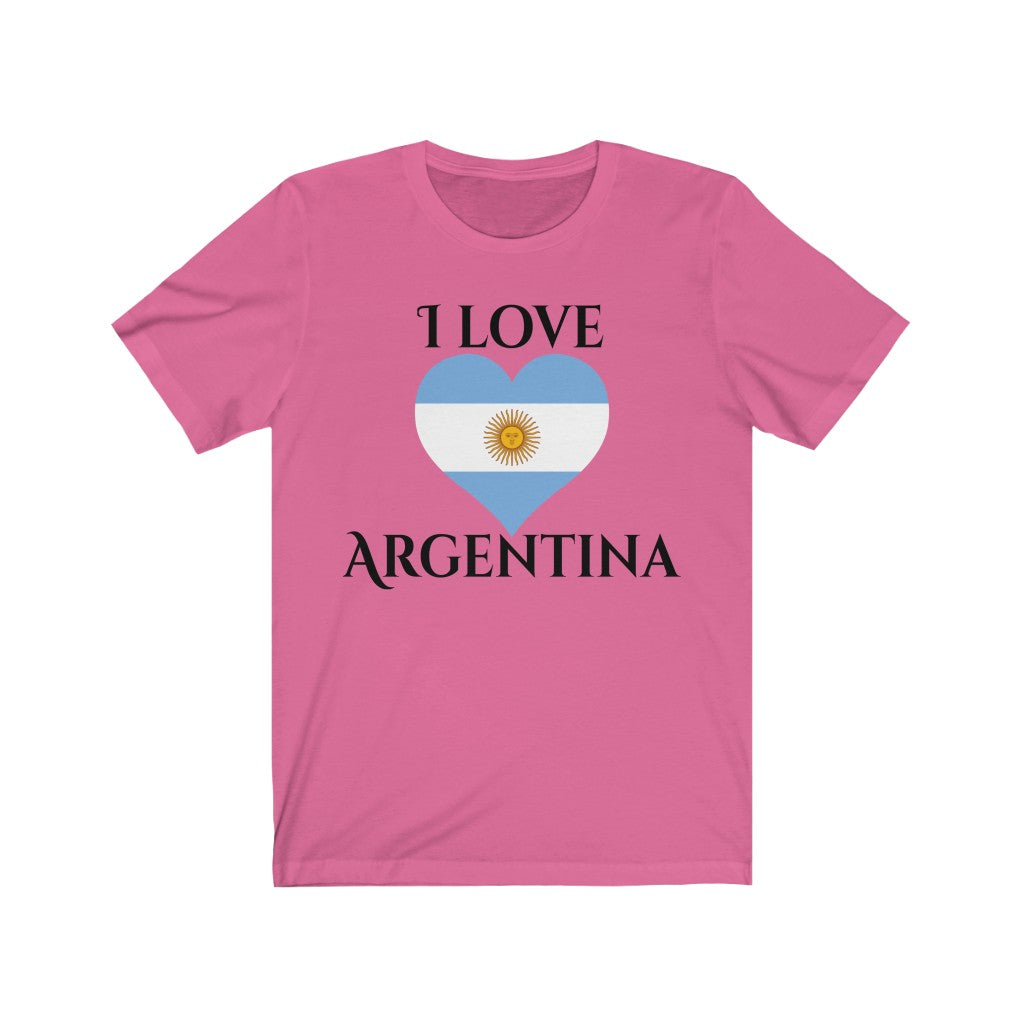 Argentina Heart Flag Premium Tee 1 - Unisex
