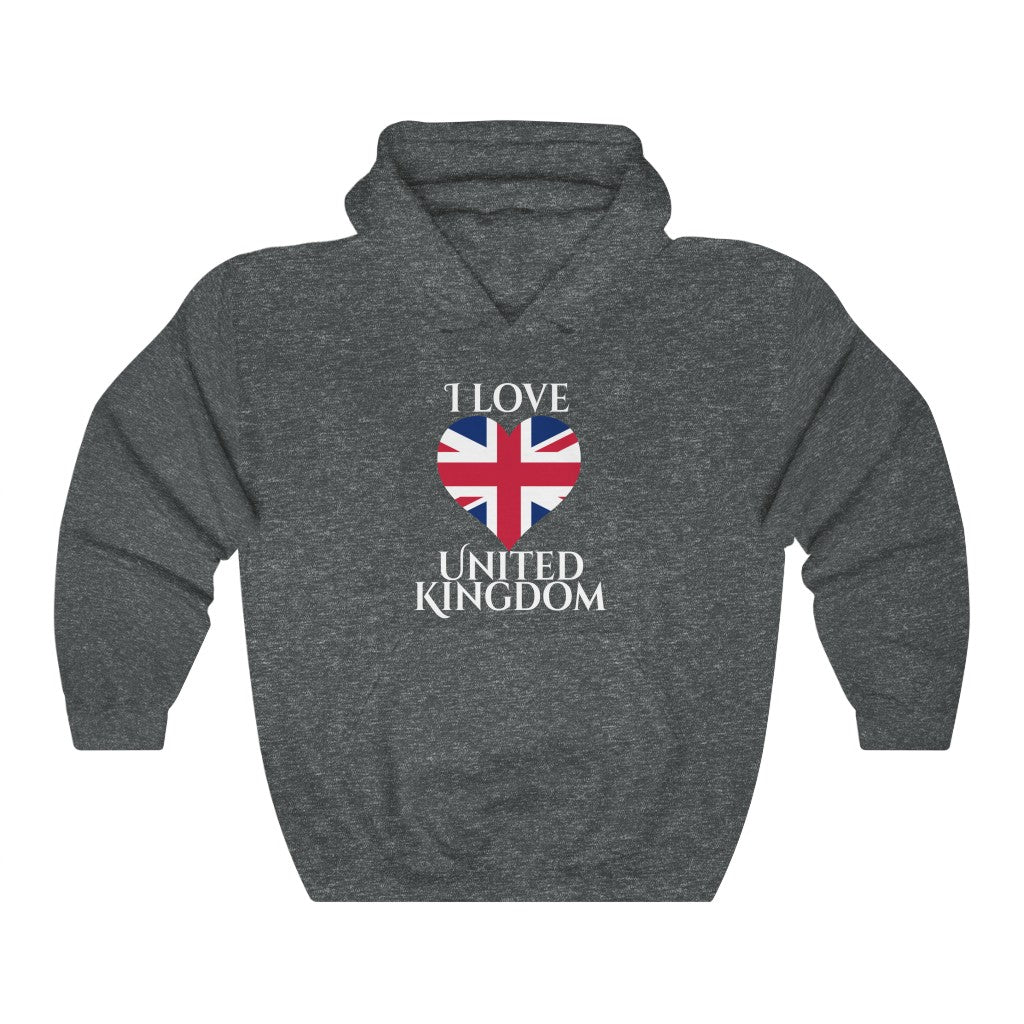 United Kingdom Heart Flag Hoodie Sweatshirt 2 - Unisex