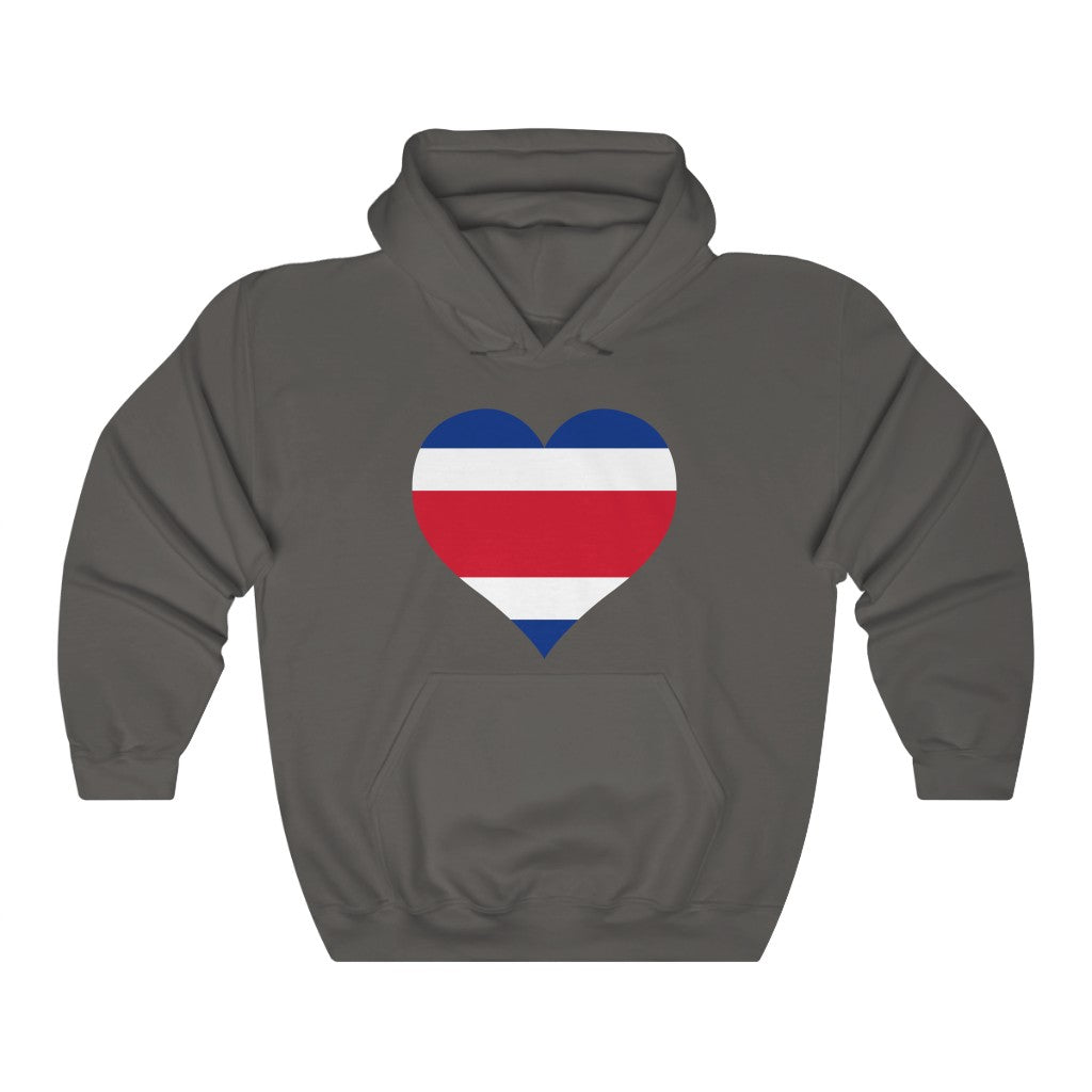 Costa Rica Heart Flag Hoodie Sweatshirt - Unisex