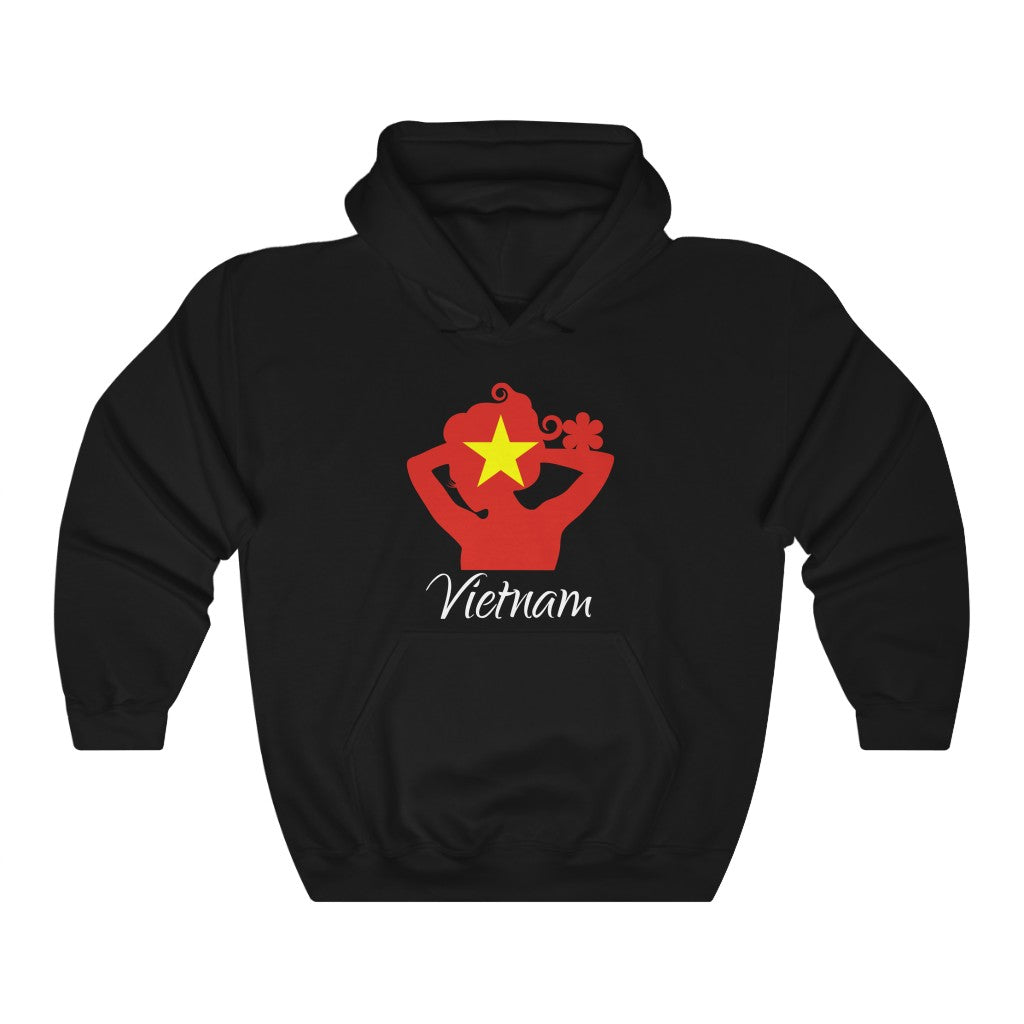 Vietnam Lady Flag Hoodie Sweatshirt 2 - Unisex