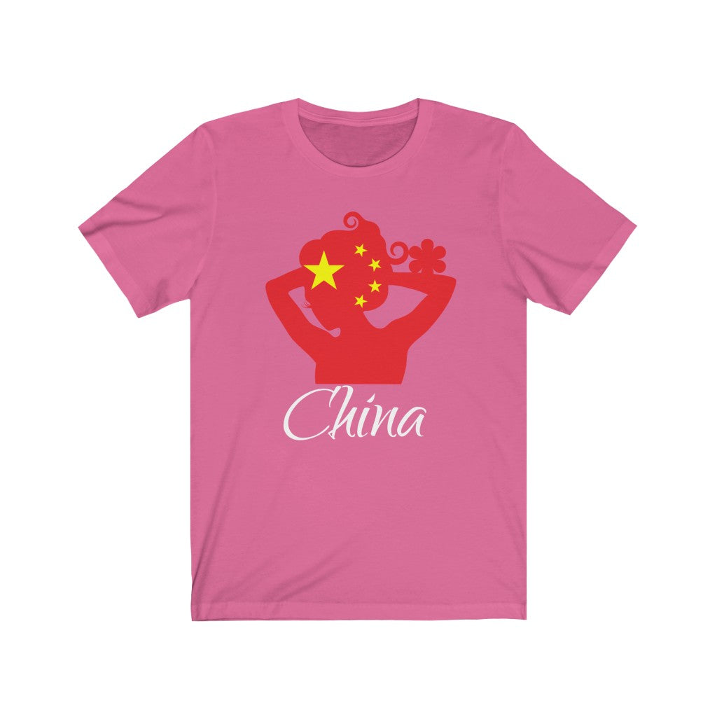 China Lady Flag Premium Tee 2 - Unisex