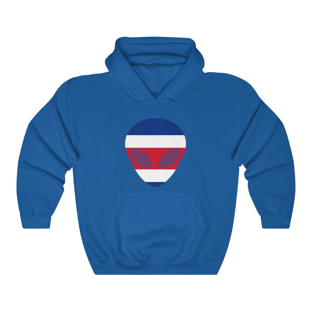 Costa Rica Alien Flag Hoodie Sweatshirt - Unisex