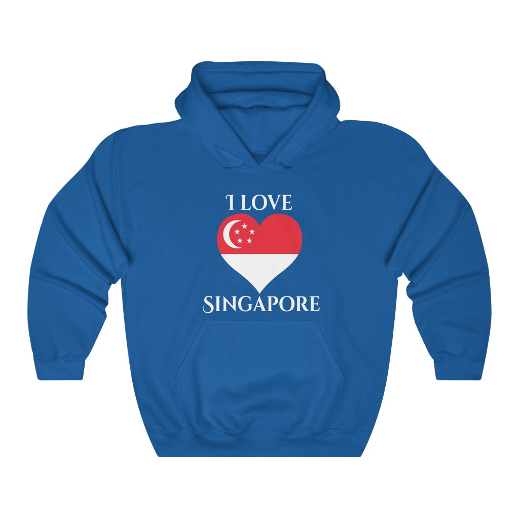 Singapore Heart Flag Hoodie Sweatshirt 2 - Unisex