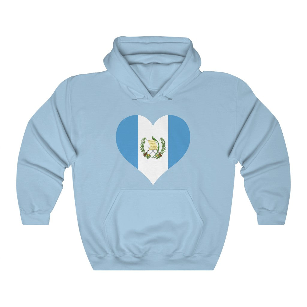 Guatemala Heart Flag Hoodie Sweatshirt - Unisex