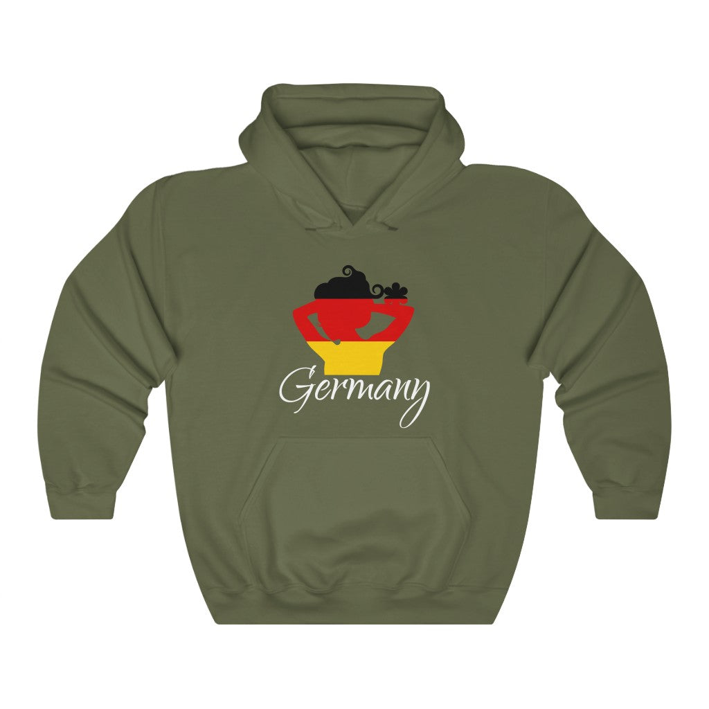 Germany Lady Flag Hoodie Sweatshirt 2 - Unisex