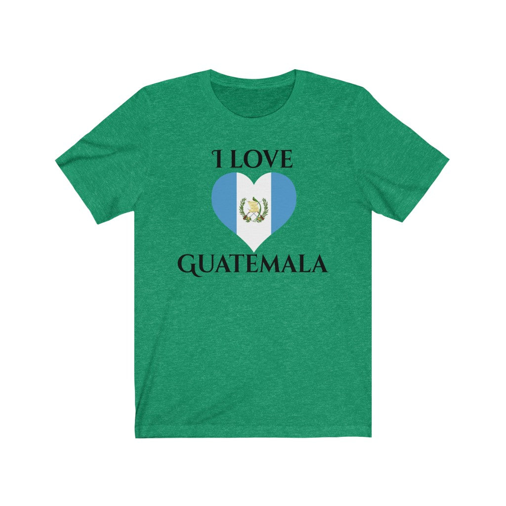 Guatemala Heart Flag Premium Tee 1 - Unisex
