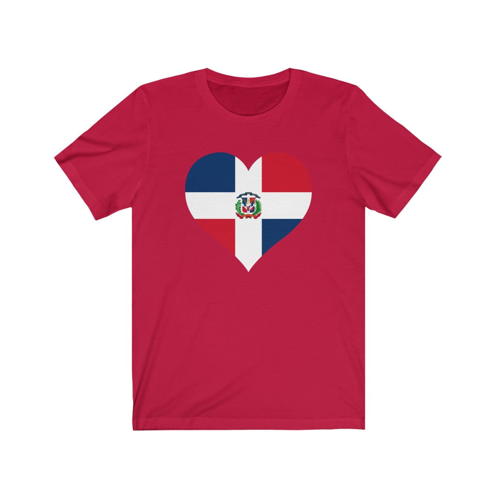 Dominican Republic Heart Flag Premium Tee - Unisex