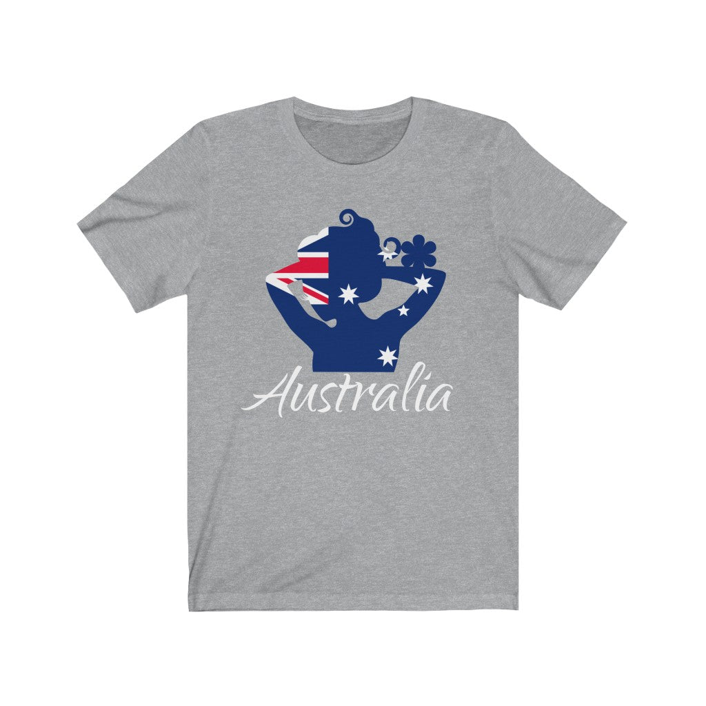 Australia Lady Flag Premium Tee 2 - Unisex