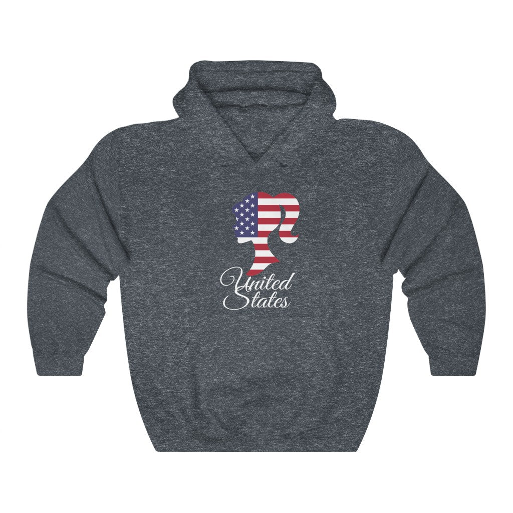 United States of America Girl Flag Hoodie Sweatshirt 2 - Unisex