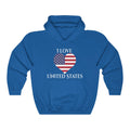 United States of America Heart Flag Hoodie Sweatshirt 2 - Unisex