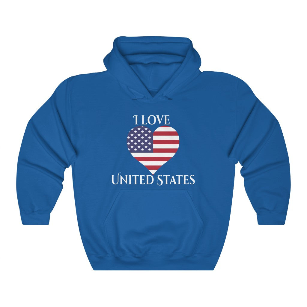 United States of America Heart Flag Hoodie Sweatshirt 2 - Unisex