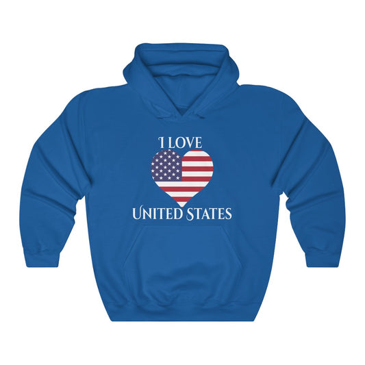 United States of America Heart Flag Hoodie Sweatshirt 2 - Unisex