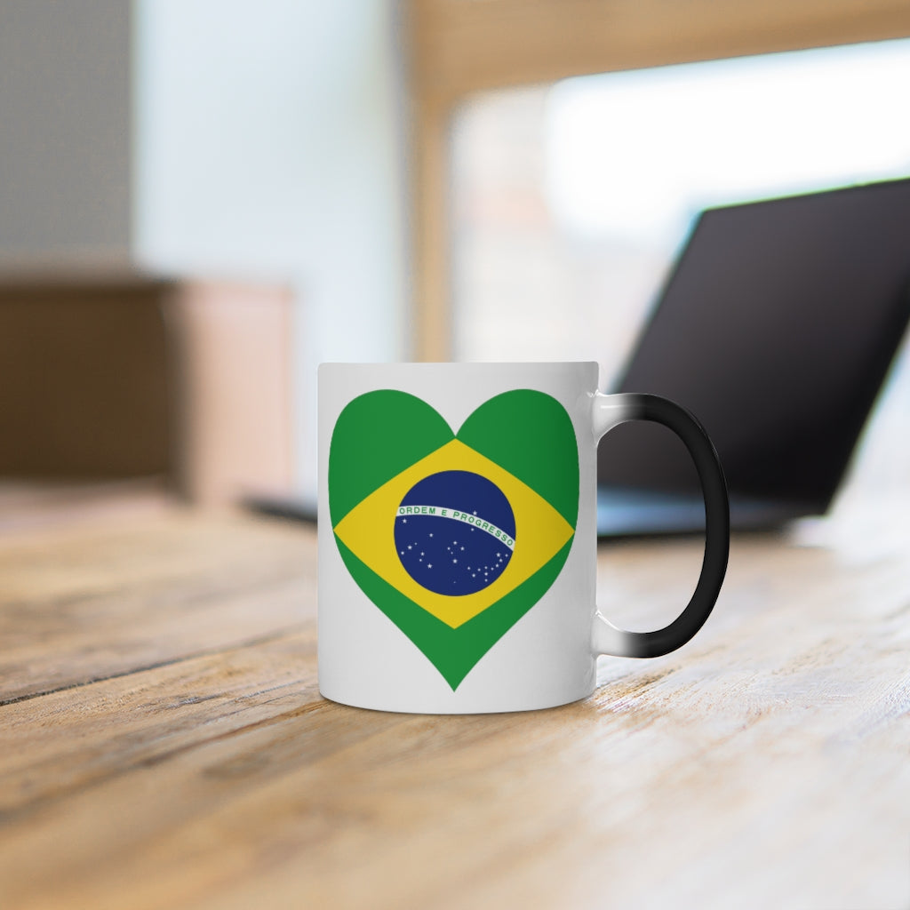 Brazil Heart Color Changing Mug