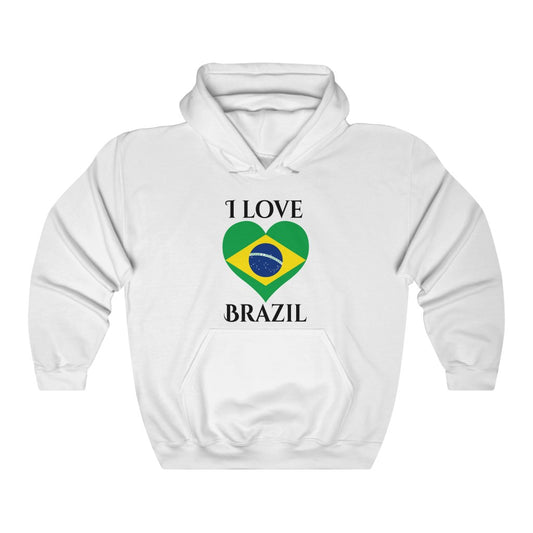Brazil Heart Flag Hoodie Sweatshirt 1 - Unisex