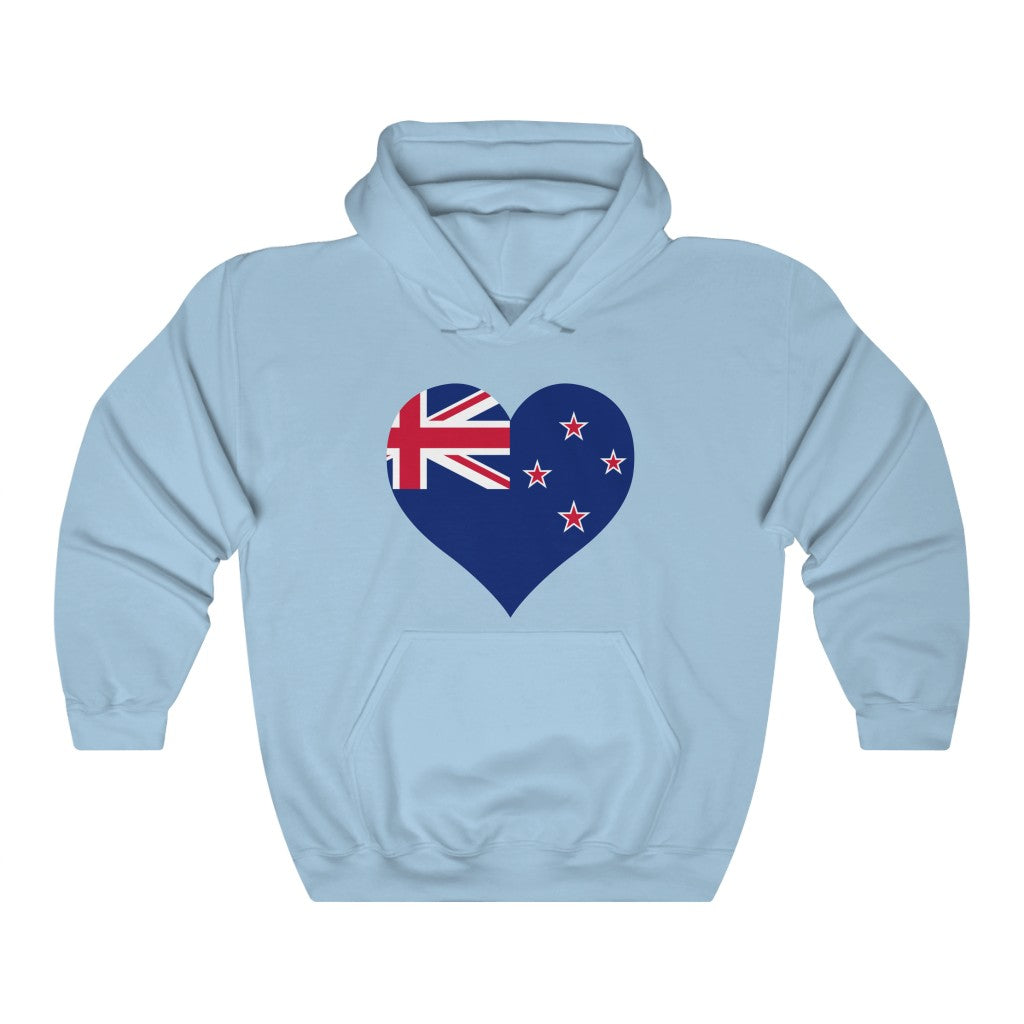 New Zealand Heart Flag Hoodie Sweatshirt - Unisex