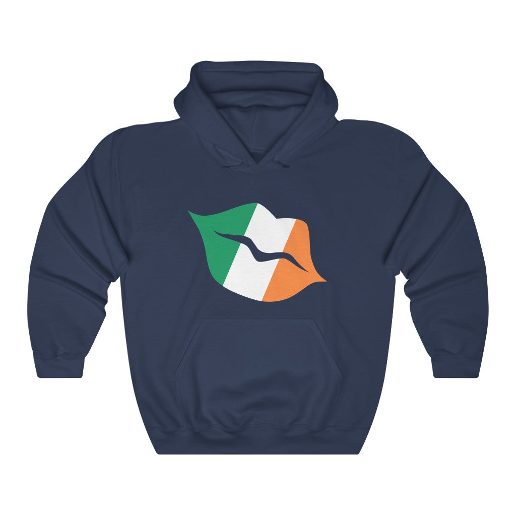 Ireland Lips Flag Hoodie Sweatshirt - Unisex