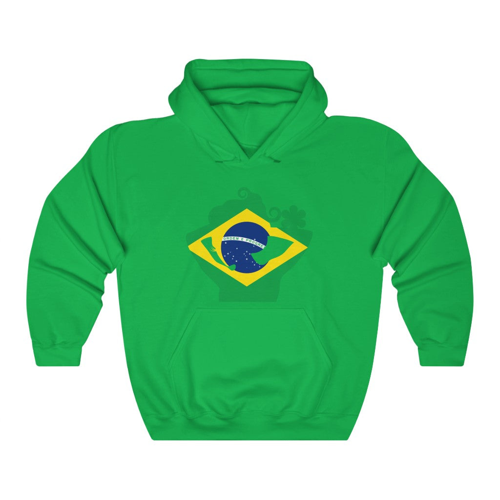 Brazil Lady Flag Hoodie Sweatshirt - Unisex