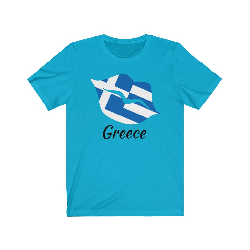 Greece Lips Flag Premium Tee 1 - Unisex