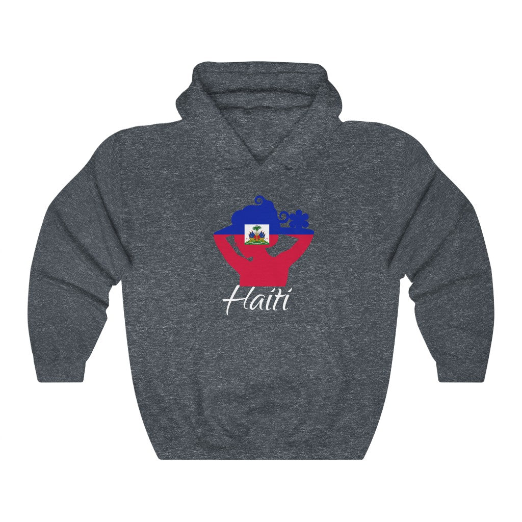 Haiti Lady Flag Hoodie Sweatshirt 2 - Unisex