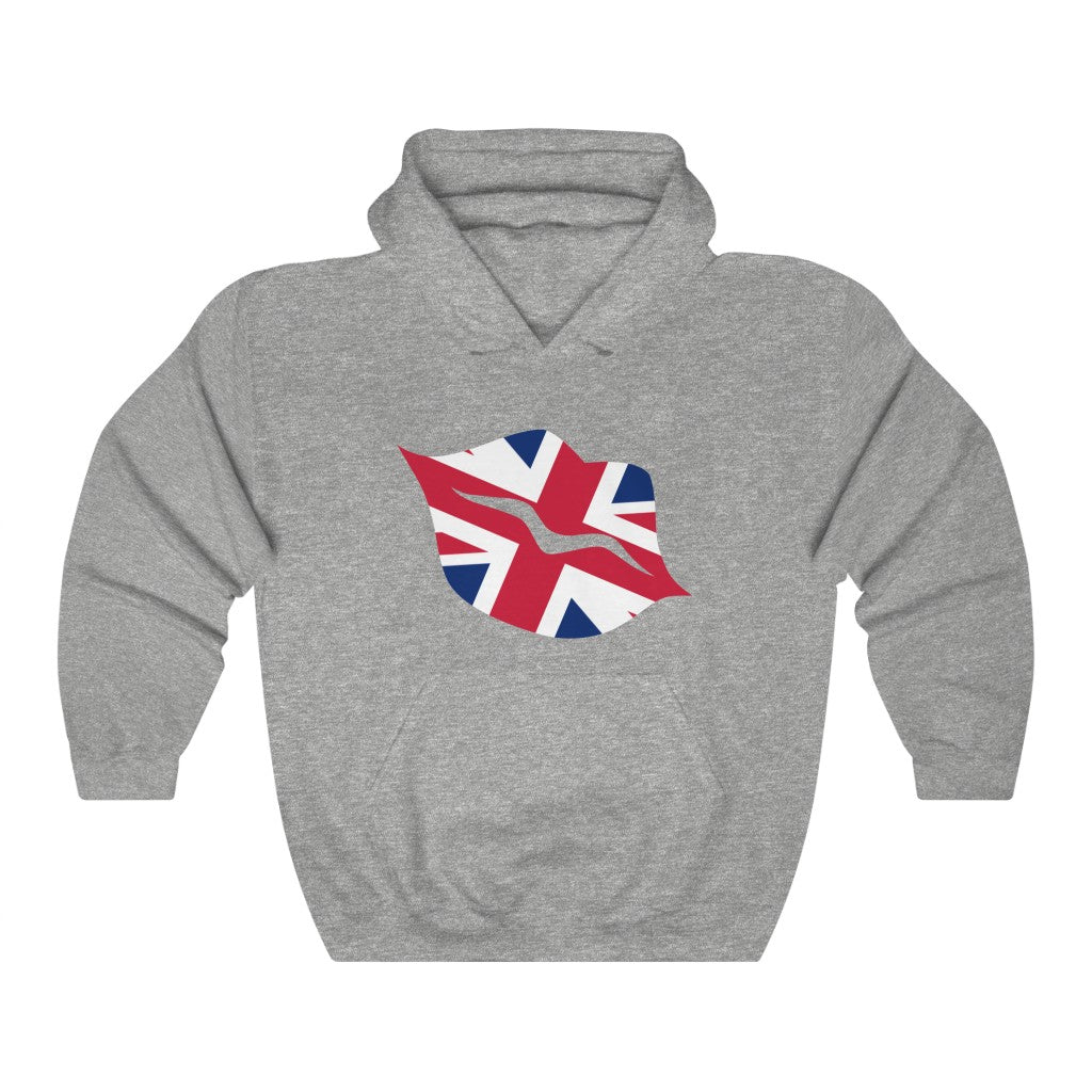 United Kingdom Lips Flag Hoodie Sweatshirt - Unisex