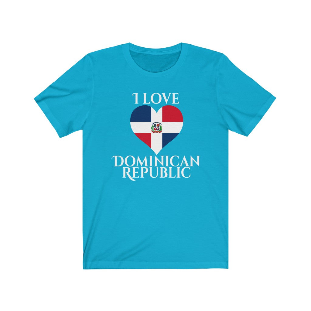 Dominican Republic Heart Flag Premium Tee 2 - Unisex