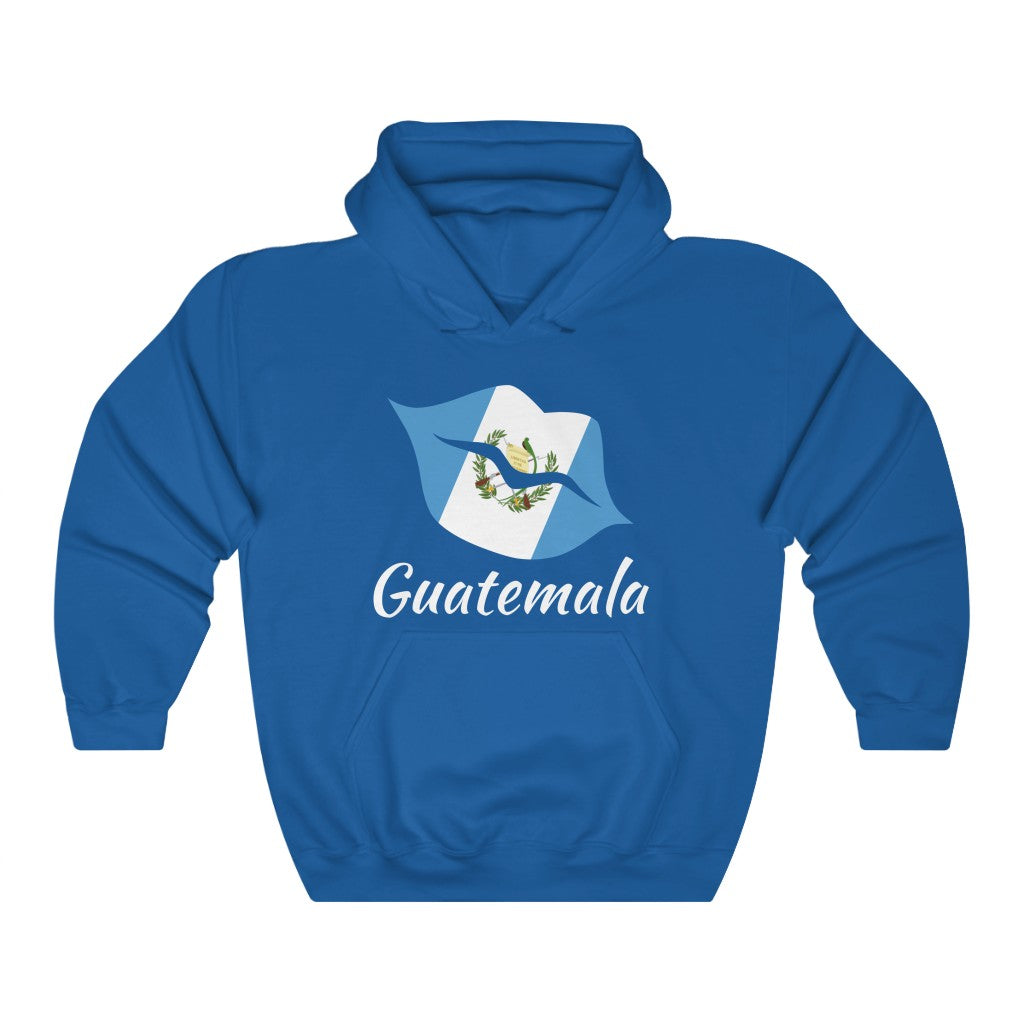 Guatemala Lips Flag Hoodie Sweatshirt 2 - Unisex