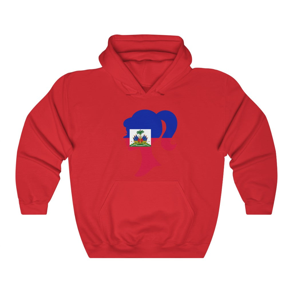 Haiti Girl Flag Hoodie Sweatshirt - Unisex